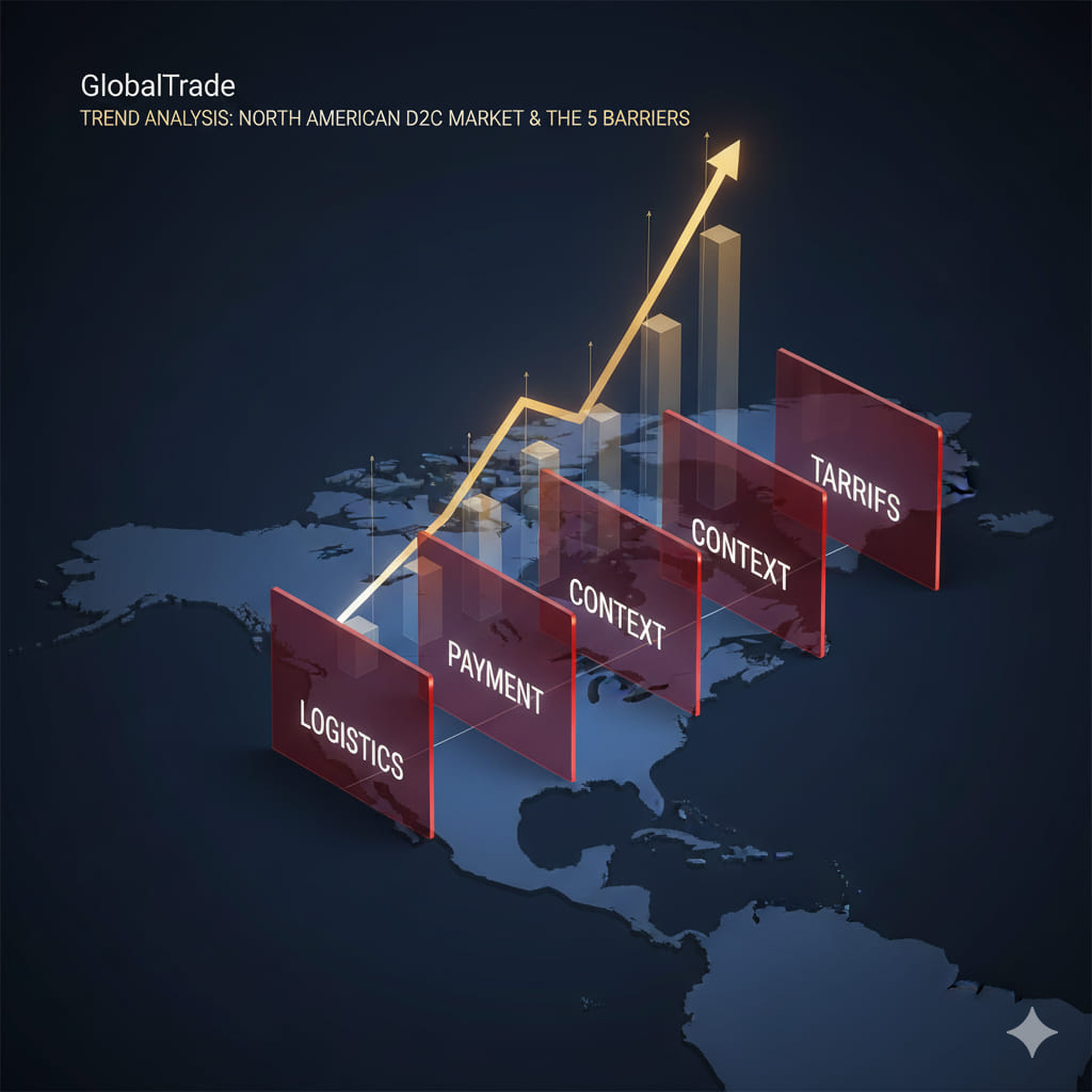 北米D2C市場のトレンドを分析するグラフ