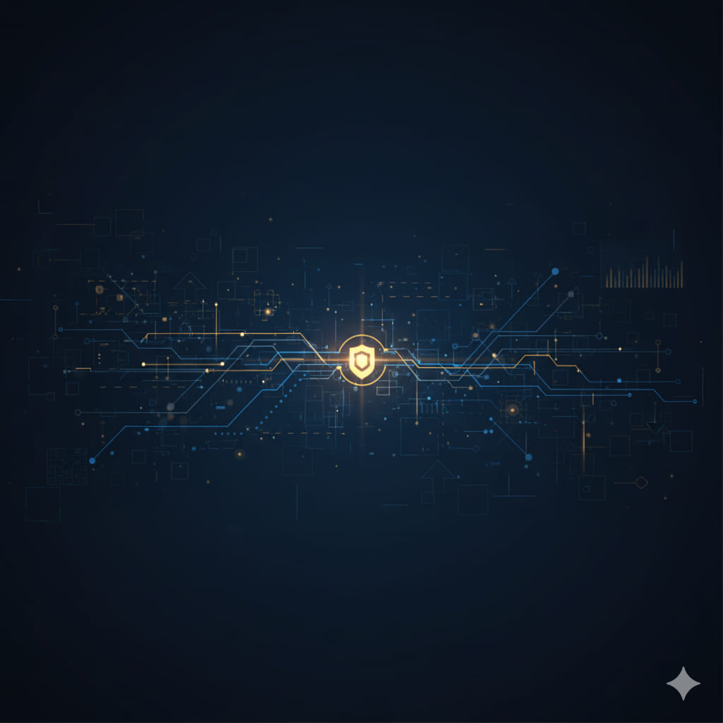 デジタルアセット戦略を象徴する抽象的な幾何学模様